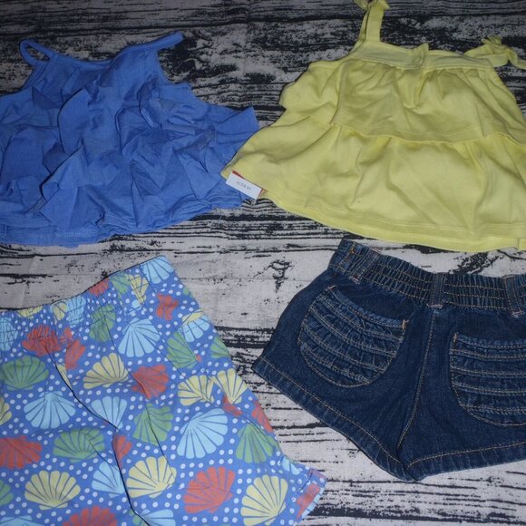 Gymboree Mermaid Magic 3-6 Month Capri Shirt Shorts Top Outfit NWT - Picture 2 of 2